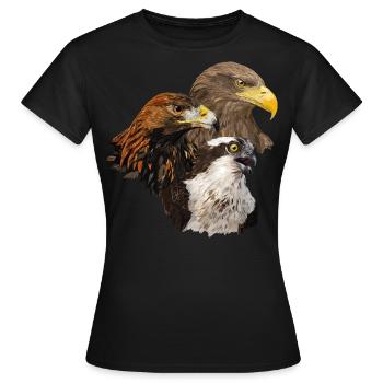 Oiseaux de proie - T-shirt Femme - noir - Devant - AI Model Female 172 dark (172cm)