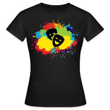 Acteur Actrice Actrice Aquarelle Cadeau - T-shirt Femme - noir - Devant - AI Model Female 172 dark (172cm)