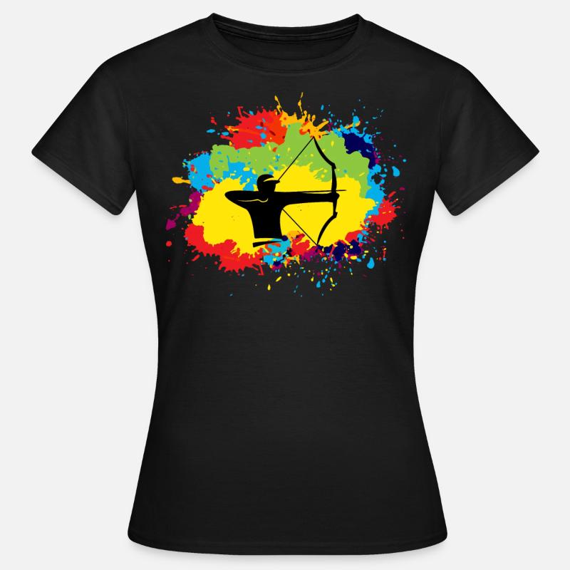 Bogenschießen lustige Sprüche Bogen Pfeil Bogen Bogen Bogen Geschenk - Frauen T-Shirt - Schwarz