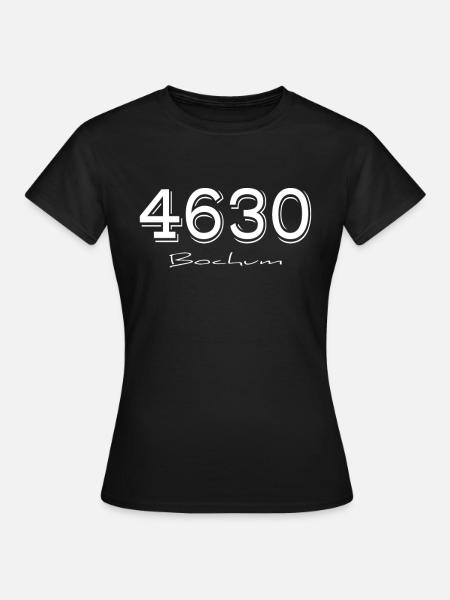 Bochum 4630 Ruhrpott Alte Postleitzahl Geschenk - Frauen T-Shirt - Schwarz