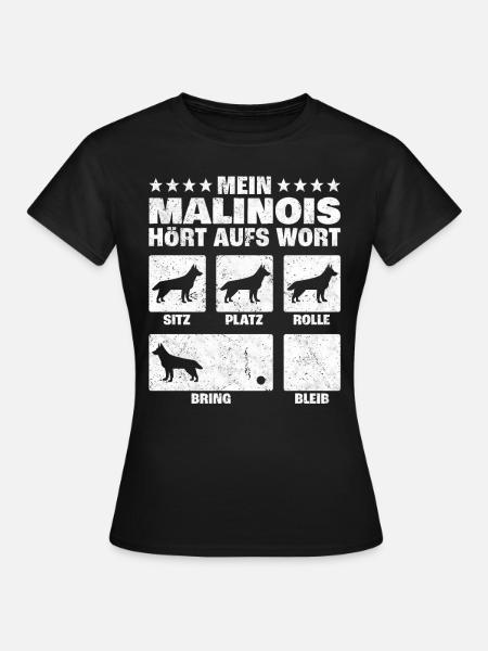 Malinois Hundetricks Schäferhund Belgien Geschenk - Frauen T-Shirt - Schwarz