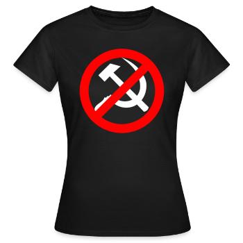 Anti-communisme, anti-socialisme - T-shirt Femme - noir - Devant - AI Model Female 172 dark (172cm)