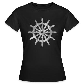 Bateau volant - T-shirt Femme - noir - Devant - AI Model Female 172 dark (172cm)