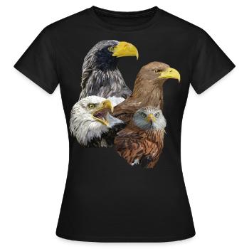 Oiseau de proie - T-shirt Femme - noir - Devant - AI Model Female 172 dark (172cm)
