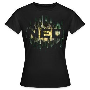 Matrix Neo Dans La Matrice - T-shirt Femme - noir - Devant - AI Model Female 172 dark (172cm)
