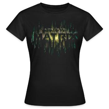 Matrix Logo - T-shirt Femme - noir - Devant - AI Model Female 172 dark (172cm)