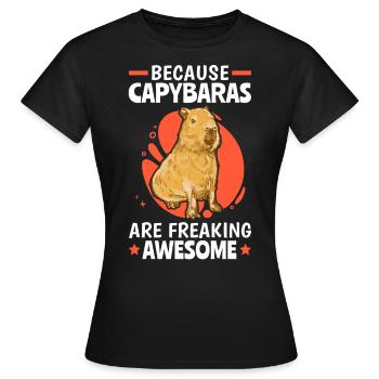 Capybara sont fantastiques capybara d’Amérique du Sud - T-shirt Femme - noir - Devant - AI Model Female 172 dark (172cm)