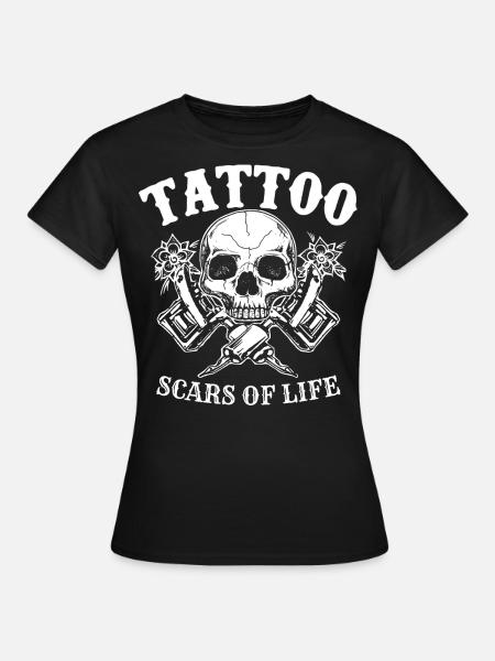 Tattoo Scars of Life - Frauen T-Shirt - Schwarz
