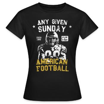 N’importe quel dimanche - Football américain - T-shirt Femme - noir - Devant - AI Model Female 172 dark (172cm)