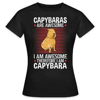 Capybara sont fantastiques capybara d’Amérique du Sud - T-shirt Femme - noir - Devant - AI Model Female 172 dark (172cm)