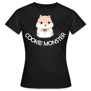 Hamster - T-shirt Femme - noir - Devant - AI Model Female 172 dark (172cm)