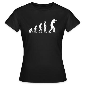Evolution Photographer Photographer Photographer - Women's T-Shirt - black - Front - AI Model Female 172 dark (172cm)