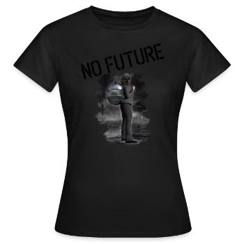 No Future - T-shirt Femme - noir - Devant - AI Model Female 172 dark (172cm)