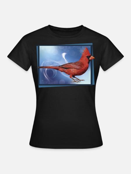 Der nördliche Kardinal - Frauen T-Shirt - Schwarz