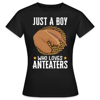 Garçon de fourmiliers aime l’Amérique du Sud - T-shirt Femme - noir - Devant - AI Model Female 172 dark (172cm)