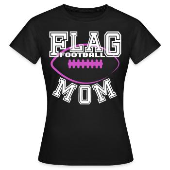 Flag Football Mom Mama Mutter Frauen - Frauen T-Shirt - Schwarz - Vorne - AI Model Female 172 dark (172cm)