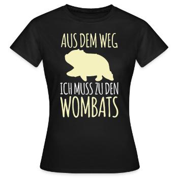 Muss zu den Wombats Australien Beuteltier - Frauen T-Shirt - Schwarz - Vorne - AI Model Female 172 dark (172cm)