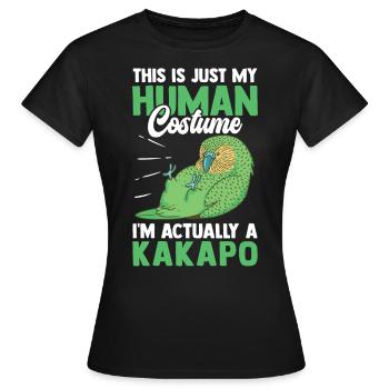 Kakapo juste un costume sans vol kakapo - T-shirt Femme - noir - Devant - AI Model Female 172 dark (172cm)