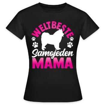 Weltbeste Samojede Mama Samojedenspitz - Frauen T-Shirt - Schwarz - Vorne - AI Model Female 172 dark (172cm)