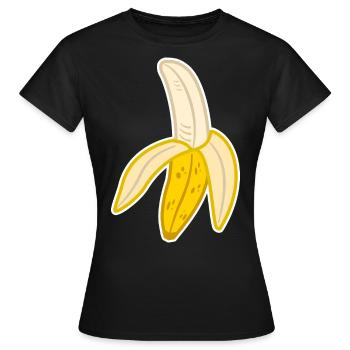 Bananes bananes - T-shirt Femme - noir - Devant - AI Model Female 172 dark (172cm)