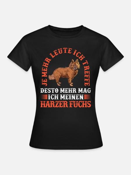 Mehr Harzer Fuchs weniger Menschen Hütefuchs - Frauen T-Shirt - Schwarz