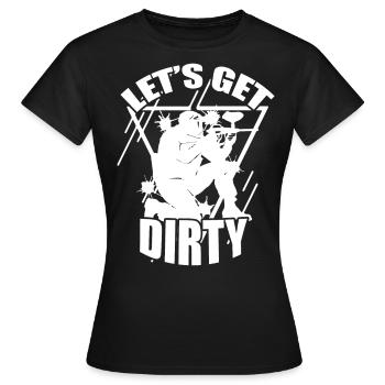 paintball lets get dirty markierer farbmarkierer - Frauen T-Shirt - Schwarz - Vorne - AI Model Female 172 dark (172cm)