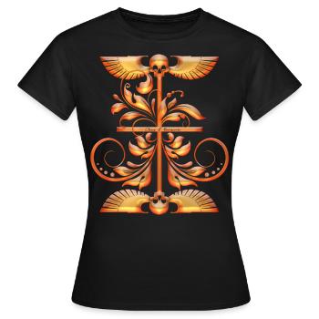 Croix Chaos et Harmonie - T-shirt Femme - noir - Devant - AI Model Female 172 dark (172cm)
