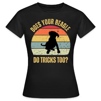 Macht dein Beagle auch Tricks - Frauen T-Shirt - Schwarz - Vorne - AI Model Female 172 dark (172cm)