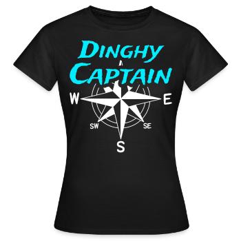 Dériveur Capitaine Capitaine Sailor Skipper - T-shirt Femme - noir - Devant - AI Model Female 172 dark (172cm)