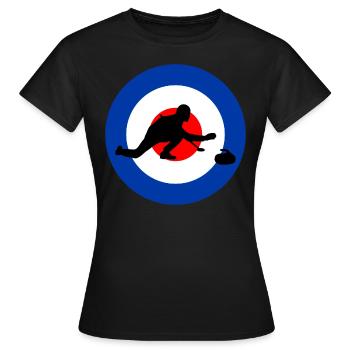 Curling Kehren Winter Eissport Curler Lustig - Frauen T-Shirt - Schwarz - Vorne - AI Model Female 172 dark (172cm)