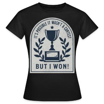 Mais j’ai gagné ! - T-shirt Femme - noir - Devant - AI Model Female 172 dark (172cm)