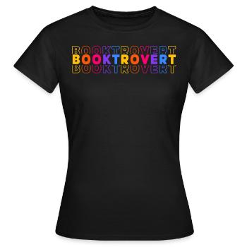 Booktrovert Sweatshirt, Book Lover Sweatshirt, - Women's T-Shirt - black - Front - AI Model Female 172 dark (172cm)