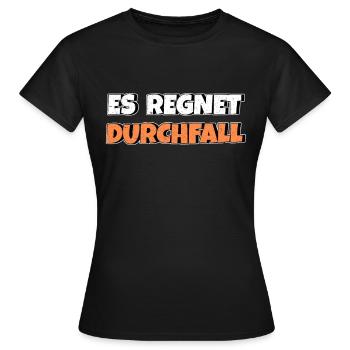 Es regnet Durchfall - Frauen T-Shirt - Schwarz - Vorne - AI Model Female 172 dark (172cm)
