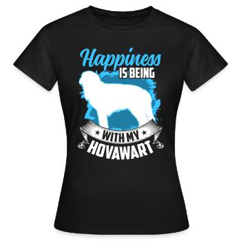 Hovawart macht glücklich derber Bauernhund - Frauen T-Shirt - Schwarz - Vorne - AI Model Female 172 dark (172cm)