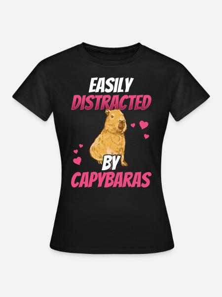 Capybara distrait capybara de l’Amérique du Sud - T-shirt Femme - noir