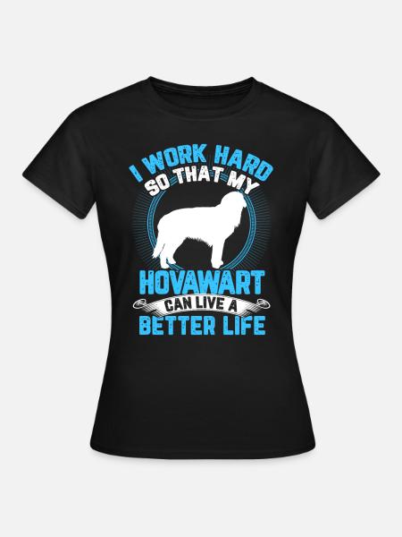 Hovawart arbeite hart derber Bauernhund - Frauen T-Shirt - Schwarz