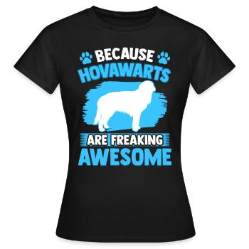 Hovawart ist fantastisch derber Bauernhund - Frauen T-Shirt - Schwarz - Vorne - AI Model Female 172 dark (172cm)