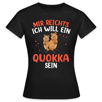 Will ein Quokka sein Australien Beuteltier - Frauen T-Shirt - Schwarz - Vorne - AI Model Female 172 dark (172cm)