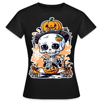 Halloween Knut - Frauen T-Shirt - Schwarz - Vorne - AI Model Female 172 dark (172cm)