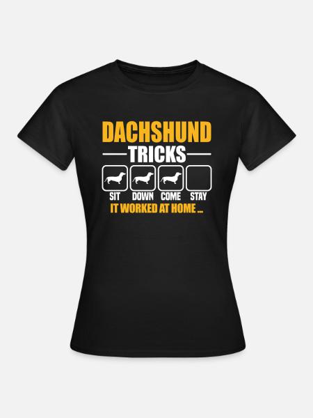 Dachshund Tricks - Frauen T-Shirt - Schwarz