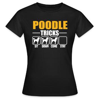 Poodle Tricks - Frauen T-Shirt - Schwarz - Vorne - AI Model Female 172 dark (172cm)