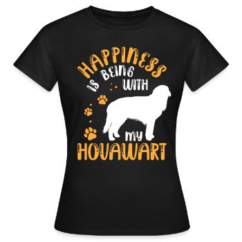 Hovawart macht glücklich Derber Bauernhund - Frauen T-Shirt - Schwarz - Vorne - AI Model Female 172 dark (172cm)