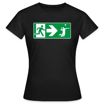 Notausgang Volleyball Volleyballspieler - Frauen T-Shirt - Schwarz - Vorne - AI Model Female 172 dark (172cm)