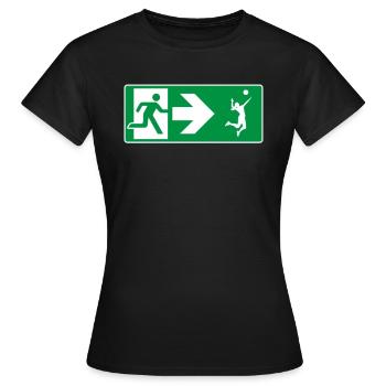 Notausgang Volleyball Volleyballspieler - Frauen T-Shirt - Schwarz - Vorne - AI Model Female 172 dark (172cm)
