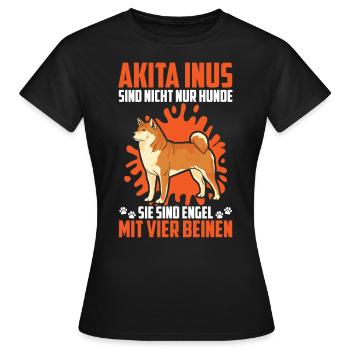 Akita Inu nicht nur Hund japanischer Akita Inu - Frauen T-Shirt - Schwarz - Vorne - AI Model Female 172 dark (172cm)