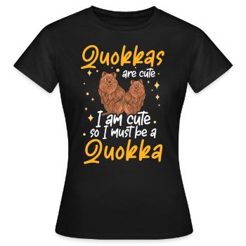 Je suis un Marsupial Quokka Australie - T-shirt Femme - noir - Devant - AI Model Female 172 dark (172cm)