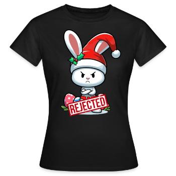 Offensé lapin de Pâques Noël cadeau drôle - T-shirt Femme - noir - Devant - AI Model Female 172 dark (172cm)