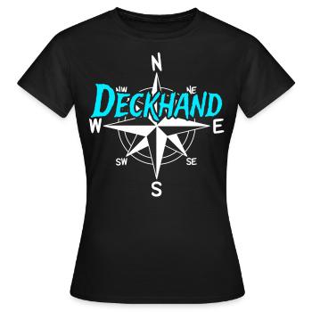 Matelot de pont Équipage de bateau Skipper Marin Équipage Capitaine - T-shirt Femme - noir - Devant - AI Model Female 172 dark (172cm)