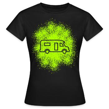 Semi-integrated motorhome semi-integrated living area - Women's T-Shirt - black - Front - AI Model Female 172 dark (172cm)