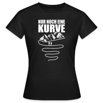 Nur noch eine Kurve - Frauen T-Shirt - Schwarz - Vorne - AI Model Female 172 dark (172cm)